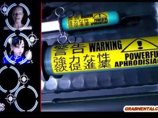 巨乳 3d 動漫 得到 多指 的陰戶 和 灰機 陽具