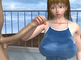 3d hentai streetwalker ta pikk ved bassengkanten