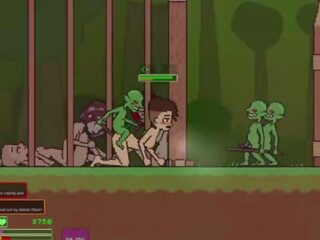 Captivity &vert; stage 3 &vert; naked female survivor fights her way through lascivious goblins but fails and gets fucked hard swallowing liters of gutarmak &vert; hentaý oýun gameplay p3