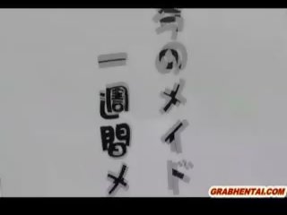 Pieptoasa hentai servitoare tittyfucking și cumshoting