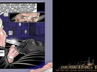 Брудна кіно комічна книга sensational білявка бос пов'язаний вгору і трахкав подібно a проститутка